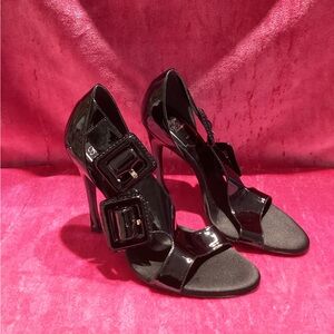 Vtg Rogger Viivier Black PATENT LEATHER Hi-heels